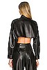 Vegan Leather Crop Shirt, view 3 of 4, click to view large image.