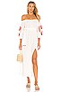 view 1 of 4 Poly Dress in Tulum White & Mix Red Embroideries