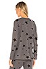 view 3 of 5 Star Print V Neck Easy Sweater in Charcoal