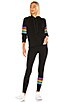view 4 of 4 Rainbow Stripes Yoga Pant in Black