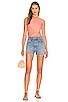 view 4 of 4 Sleeveless Twist Tank in Neon Peach