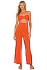 view 1 of 3 x REVOLVE Boat Linen Jumpsuit in Tangerine