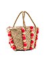 view 3 of 4 Carried Away Pom Pom Beach Basket in Natural