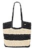 view 1 of 4 Splice Woven Tote in Black & Natural