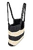 view 4 of 4 Splice Woven Tote in Black & Natural