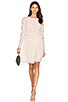Long Sleeve Lace Mini Dress, view 1, click to view large image.