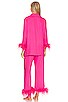 view 3 of 4 Party Pajama Set with Feathers in Hot Pink