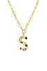 view 2 of 3 EMILIE GEM INITIAL 목걸이 in Gold