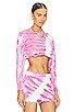 view 2 of 4 PAGE 크롭 스웨터 in Pink Line Tie Dye