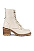 view 1 of 5 Irresistible Bootie in Off White Leather & Natural Bottom