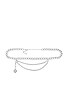 view 2 of 4 Classic Layered Coin Belt in Silver