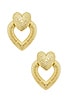 view 1 of 3 Heart Knocker Earrings in Gold