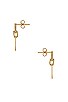 view 2 of 3 Justice Pave Earrings in Gold