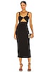 view 1 of 3 Simone Fitted Cut Out Midi Dress in Black
