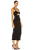 view 2 of 3 Simone Fitted Cut Out Midi Dress in Black