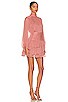 view 3 of 4 Olympia Long Sleeve Ruched Mini Dress in Antique Rose