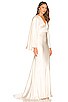 view 3 of 4 La Lune Circle Sleeve Backless Maxi Dress in Cream