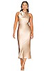 view 2 of 5 La Lune High Neck Midi Dress in Gold