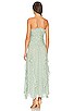 view 3 of 3 Aurore Ruched Frill Maxi Dress in Thyme Multi