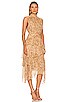 view 2 of 4 Louise Sleeveless Ruched Midi Dress in Apricot Multi