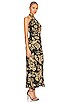 view 2 of 3 Dawm Halter Bias Midi Dress in Black & Sand