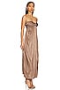 view 2 of 3 Milo Strapless Knot Midi Dress in Cacao