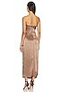 view 3 of 3 Milo Strapless Knot Midi Dress in Cacao