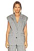 view 2 of 5 Amanda Sleeveless Tailored Blazer in Ash