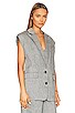 view 3 of 5 Amanda Sleeveless Tailored Blazer in Ash