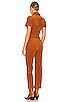 view 3 of 3 Cropped Everhart Jumpsuit in Camel Corduroy
