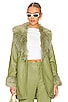 view 1 of 5 Penny Lane Faux Leather Jacket in Sage