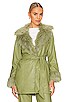 view 2 of 5 Penny Lane Faux Leather Jacket in Sage