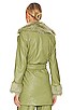 view 4 of 5 Penny Lane Faux Leather Jacket in Sage