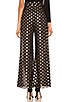 view 3 of 5 Campbell High Slit Pant in Cosmic Dot Gold