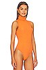 view 3 of 5 Turtle Bodysuit in Burnt Orange Rib Knit