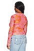 view 6 of 8 Daphne Top in Retro Garden Mesh