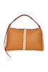 view 1 of 5 Faux Shearling Puffin Bag in Caramel