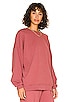 view 2 of 4 The Oversized Crewneck in Rose Red