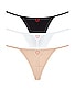 view 2 of 6 PACOTE COM 3 GISELLA G-STRING WITH RED HEART EMBROIDERY in Black, Macadamia, & White