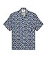 view 1 of 3 The Cabana Shirt in Abstract Floral Lapis Blue & Black