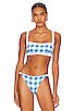 view 1 of 4 The Scottie Bikini Top in Greek Blue & Lapis Blue