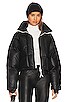 view 1 of 5 Clara Leatther Puffer Jacket in Black