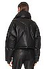 view 4 of 5 Clara Leatther Puffer Jacket in Black