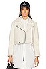 view 1 of 5 Vyner Leather Biker in White