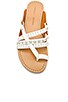 view 4 of 5 Cass Sandal in White & Pesca