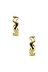 view 2 of 2 LARGE WAVY 훕스 in Gold