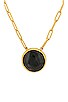 view 2 of 2 Wazi Horn Statement Necklace in Gold & Black