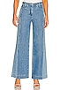 view 1 of 4 Two-Toned Wide Leg Denim in Medium Blue