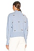 view 3 of 4 Embroidered Mock Neck Sweater in Blue