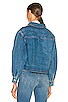 view 3 of 4 Puff Shoulder Denim Chore Jacket in Medium Blue